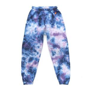 AVIATOR NATION Hand Dyed Sweatpants Tie Dye Blue Purple Beachy Boho Athleisure
